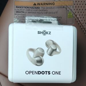Shokz OpenDots One Wireless Earbuds, Grey, NEW